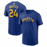 Ken Griffey Jr. Seattle Mariners City Connect Name & Number T-Shirt Royal