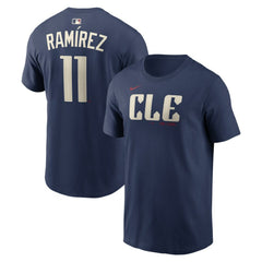 José Ramírez Cleveland Guardians City Connect Name & Number T-Shirt Navy