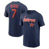 Craig Biggio Houston Astros Cooperstown Collection Name & Number T-Shirt Navy
