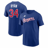 Nolan Ryan Texas Rangers Cooperstown Collection Name & Number T-Shirt Royal