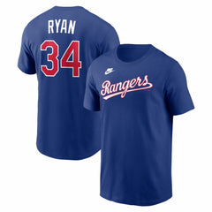 Nolan Ryan Texas Rangers Cooperstown Collection Name & Number T-Shirt Royal