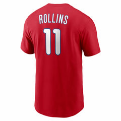Jimmy Rollins Philadelphia Phillies Cooperstown Collection Name & Number T-Shirt Red