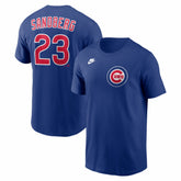 Ryne Sandberg Chicago Cubs Cooperstown Collection Name & Number T-Shirt Royal