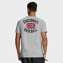 Cincinnati Reds Cooperstown 2-Hit T-Shirt Heather Gray