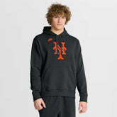 New York Mets Cooperstown Collection Logo Club Hoodie Black