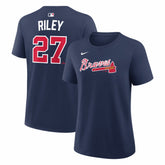 Austin Riley Atlanta Braves Women's Name & Number T-Shirt Navy