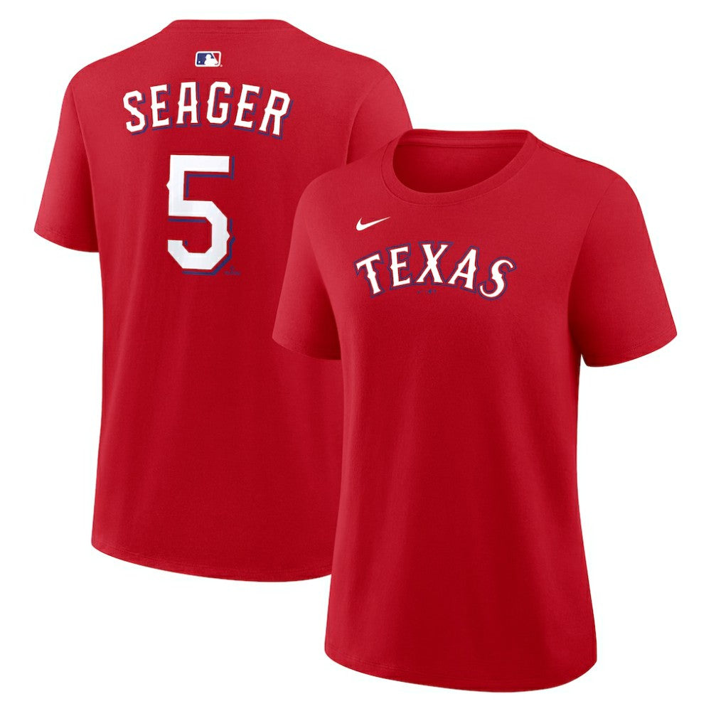 Corey Seager Texas Rangers Women's Name & Number T-Shirt Red