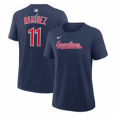 José Ramírez Cleveland Guardians Women's Name & Number T-Shirt Navy