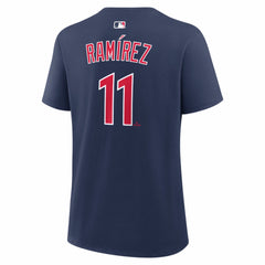 José Ramírez Cleveland Guardians Women's Name & Number T-Shirt Navy