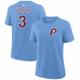 Bryce Harper Philadelphia Phillies Women's Name & Number T-Shirt Light Blue