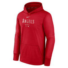 Los Angeles Angels Authentic Collection Practice Performance Pullover Hoodie Red