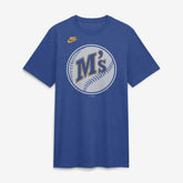 Seattle Mariners Cooperstown Logo Tri-Blend T-Shirt Heather Royal