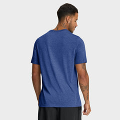 Seattle Mariners Cooperstown Logo Tri-Blend T-Shirt Heather Royal