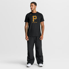 Pittsburgh Pirates Tri-Blend Logo T-Shirt Black