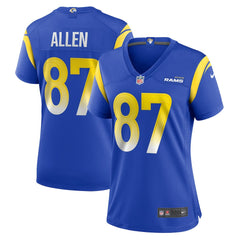 Davis Allen Los Angeles Rams Women's Home Game Jersey - Royal sale