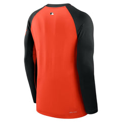 San Francisco Giants Authentic Collection Game Time Dri-FIT Raglan Long Sleeve T-Shirt - Orange/Black