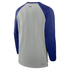 Texas Rangers Authentic Collection Game Time Raglan Performance Long Sleeve T-Shirt Heather Gray/Royal