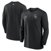 Colorado Rockies Authentic Collection Game Time Performance Quarter-Zip Top Black