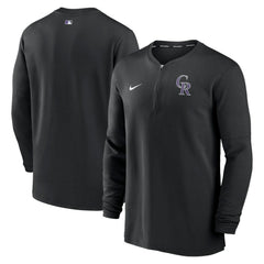 Colorado Rockies Authentic Collection Game Time Performance Quarter-Zip Top Black
