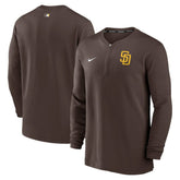 San Diego Padres Authentic Collection Game Time Performance Quarter-Zip Top Brown