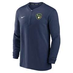 Milwaukee Brewers Authentic Collection Game Time Performance Quarter-Zip Top Navy