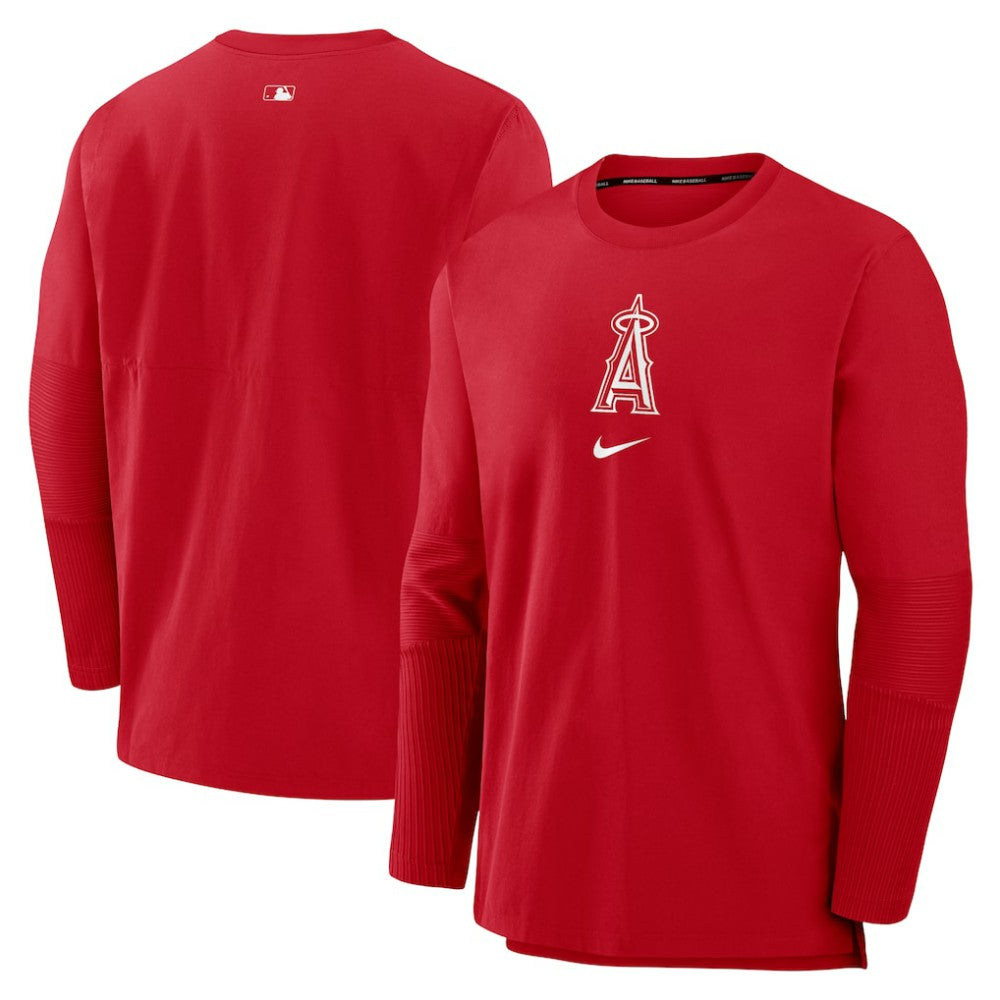 Los Angeles Angels Authentic Collection Player Dri-FIT Lightweight Pullover Red