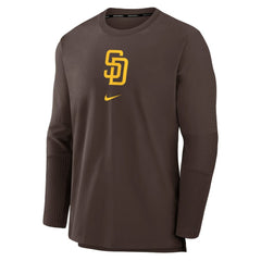 San Diego Padres Authentic Collection Player Dri-FIT Lightweight Pullover Brown