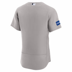 New York Yankees Road Sponsor Patch Authentic Jersey Gray