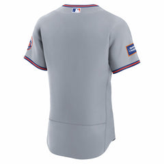 New York Mets Road Sponsor Patch Authentic Jersey Gray
