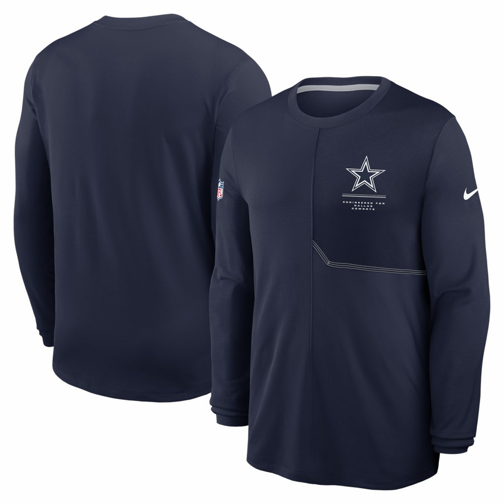 Dallas Cowboys Sideline Coach UV Dri-FIT Long Sleeve Shirt - Navy cheap