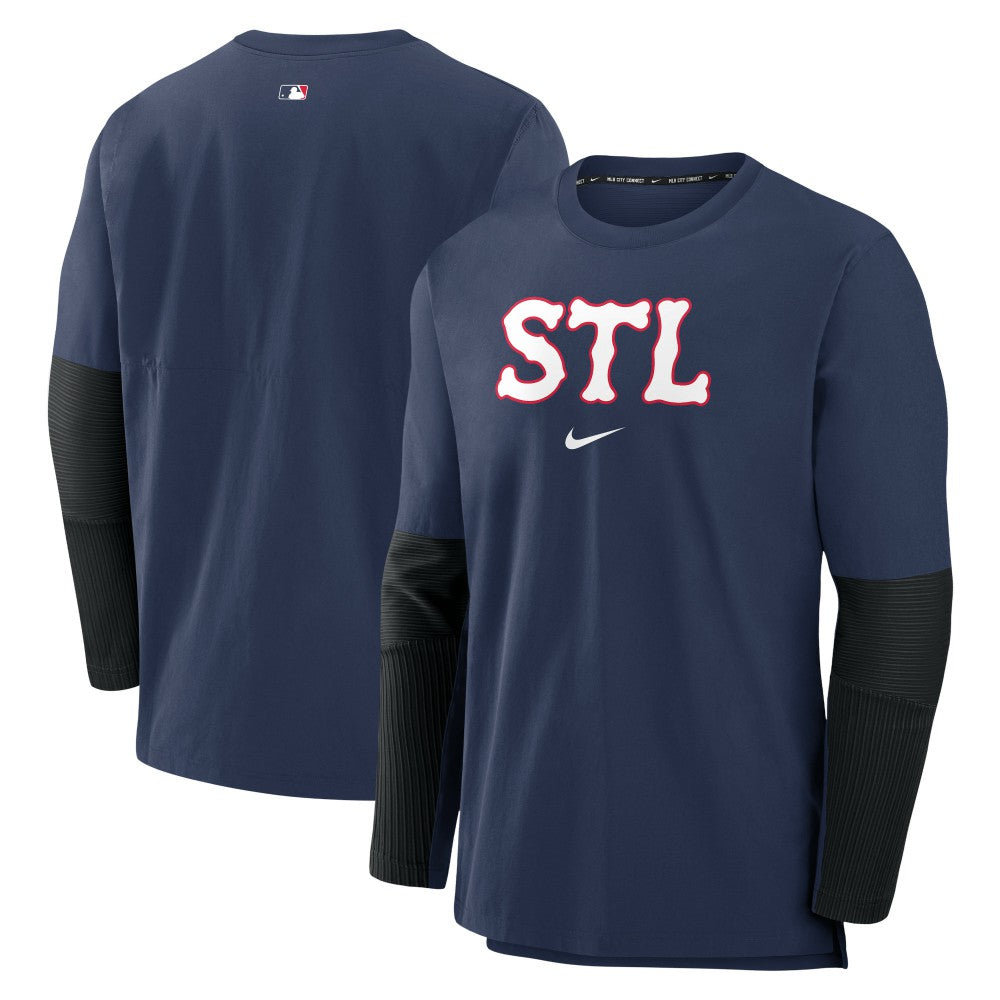 St. Louis Cardinals Authentic Collection Player Dri-FIT Lightweight Pullover Navy