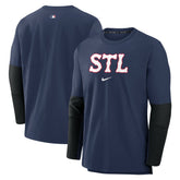 St. Louis Cardinals Authentic Collection Player Dri-FIT Lightweight Pullover Navy