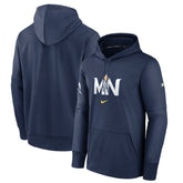 Minnesota Twins 2024 City Connect Authentic Collection Practice Performance Pullover Hoodie Navy