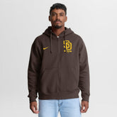 San Diego Padres Primetime Lockup Full-Zip Hoodie Brown