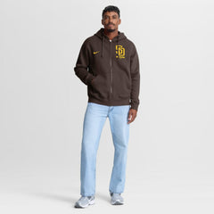 San Diego Padres Primetime Lockup Full-Zip Hoodie Brown