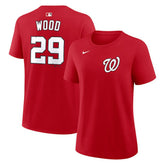 James Wood Washington Nationals Women's Name & Number T-Shirt Red