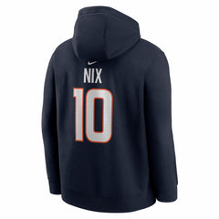 Bo Nix Denver Broncos Name & Number Fleece Hoodie - Navy for sale