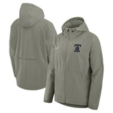 Philadelphia Phillies Unlimited Packable Full-Zip Hooded Jacket Olive