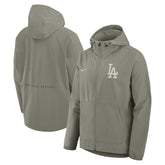 Los Angeles Dodgers Unlimited Packable Full-Zip Hooded Jacket Olive