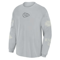 Kansas City Chiefs Oversized Type Play Long Sleeve T-Shirt - Gray outlet