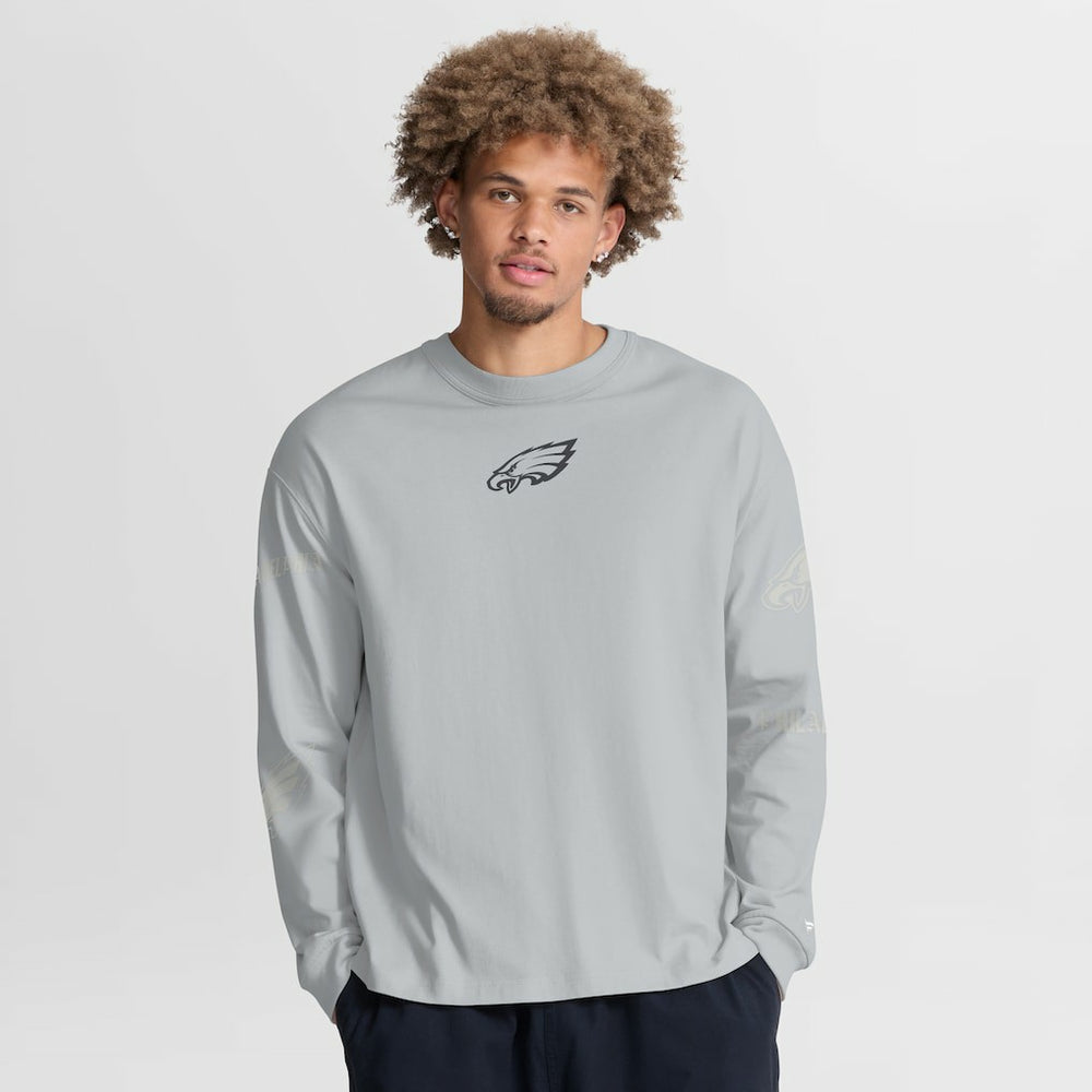 Philadelphia Eagles Oversized Type Play Long Sleeve T-Shirt - Gray outlet