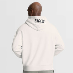 Philadelphia Eagles Oversized Type Play Location Hoodie - Cream discount