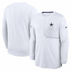 Dallas Cowboys Sideline Coach UV Dri-FIT Long Sleeve Shirt - White outlet
