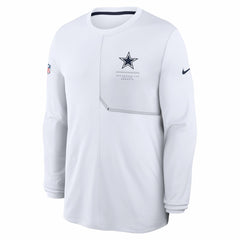 Dallas Cowboys Sideline Coach UV Dri-FIT Long Sleeve Shirt - White outlet