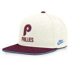 Philadelphia Phillies Cooperstown Pro Dri-FIT Snapback Hat Cream/Burgundy