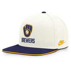 Milwaukee Brewers Cooperstown Pro Dri-FIT Snapback Hat Cream/Royal