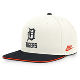 Detroit Tigers Cooperstown Pro Dri-FIT Snapback Hat Cream/Navy