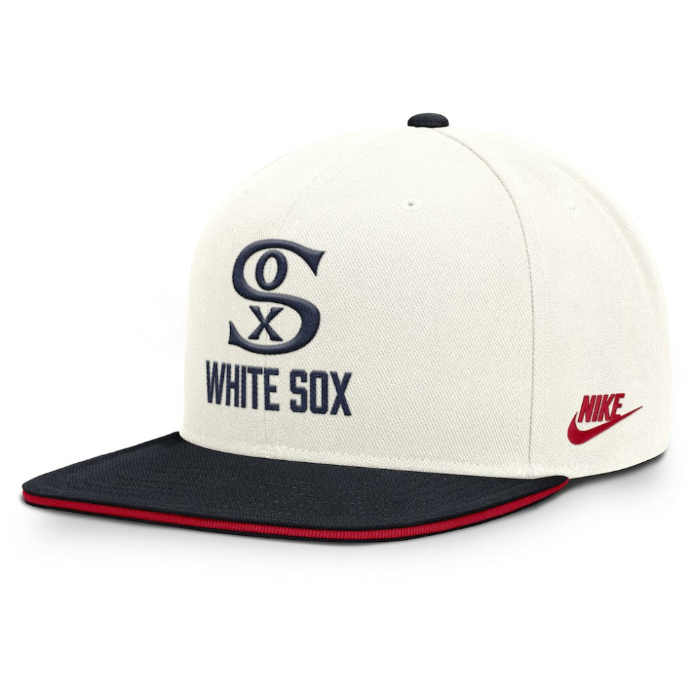 Chicago White Sox Cooperstown Pro Dri-FIT Snapback Hat Cream/Navy