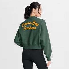 Green Bay Packers Women's Phoenix Fleece Quarter-Zip Sweatshirt - Green outlet