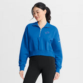 Detroit Lions Women's Phoenix Fleece Quarter-Zip Sweatshirt - Blue discount
